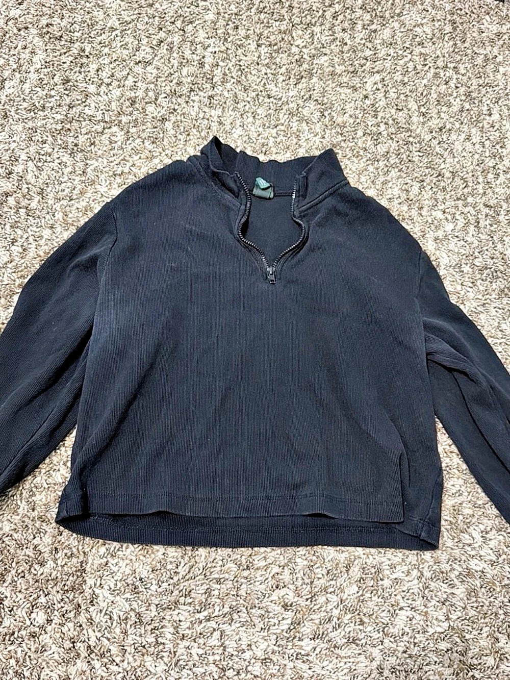 Black Half-Zip Pullover